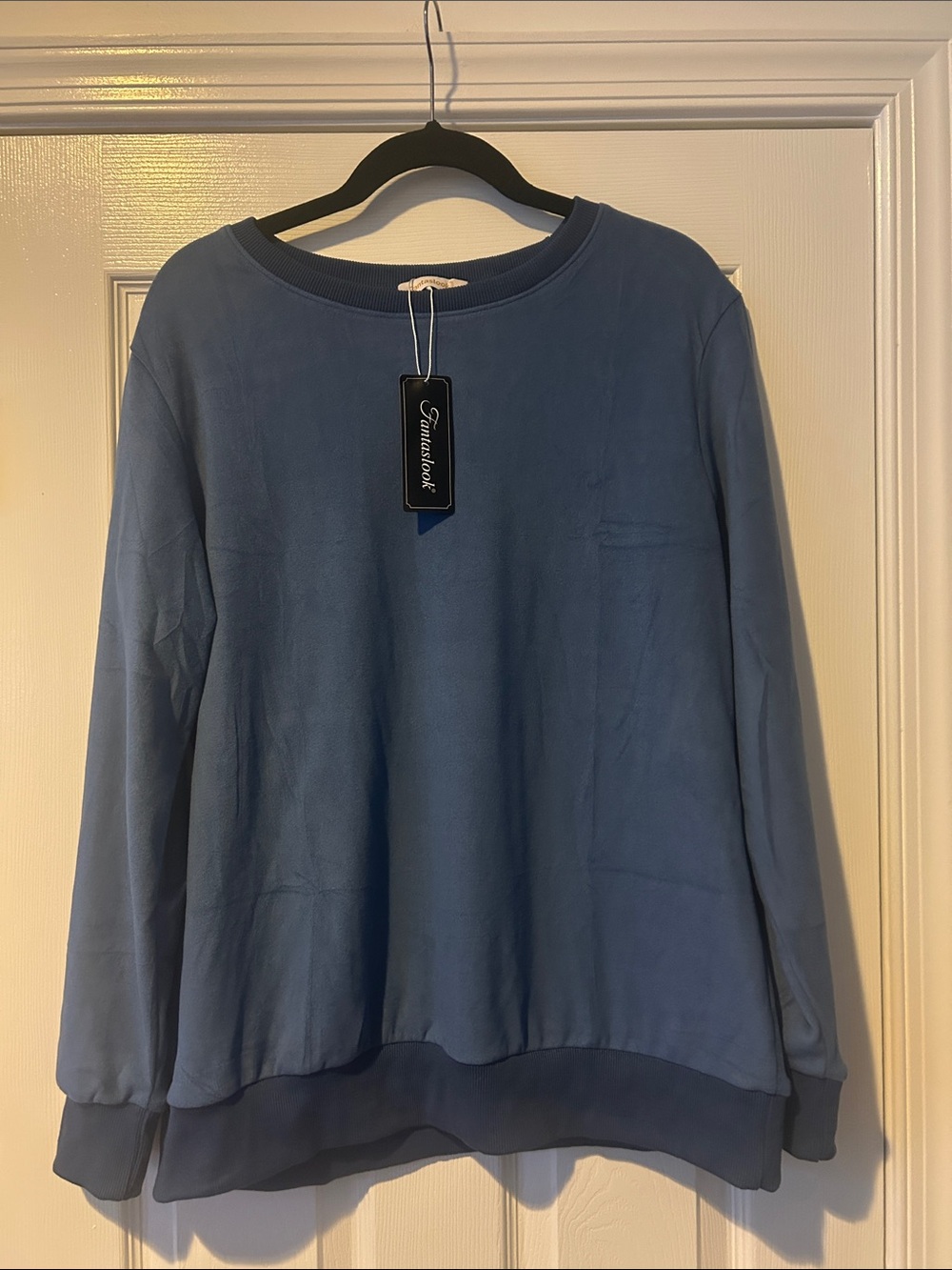 Casual Women's Dusty Blue Crewneck Sweatshirt by Fundamental